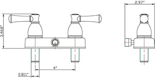 RV Shower Faucet Nickel
